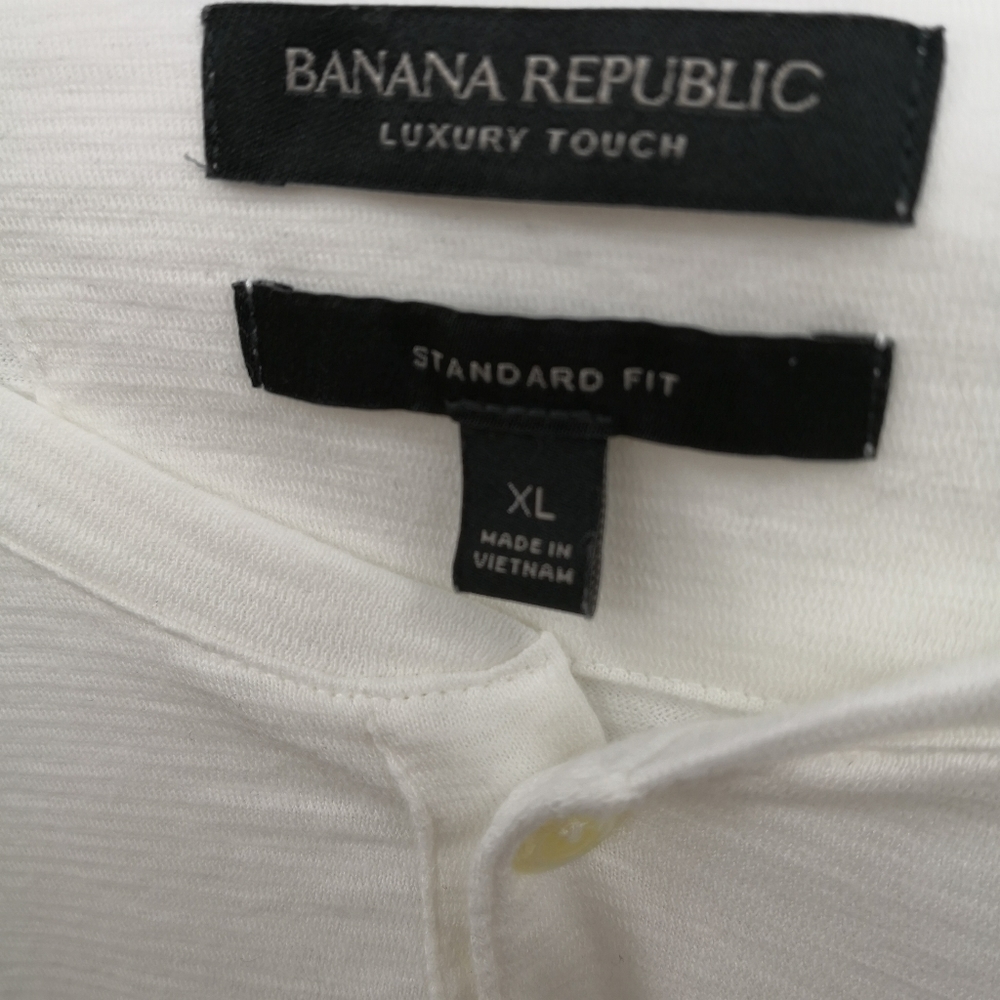 Banana Republic Men's XL White Luxury Touch - Picture 5 of 6